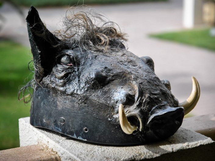 Sculpture of a wild boar