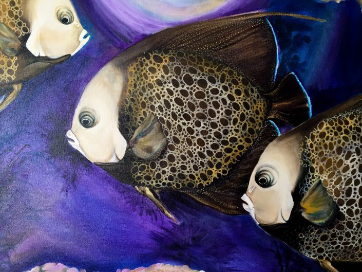 Close-up picture of fish on a quiet journey