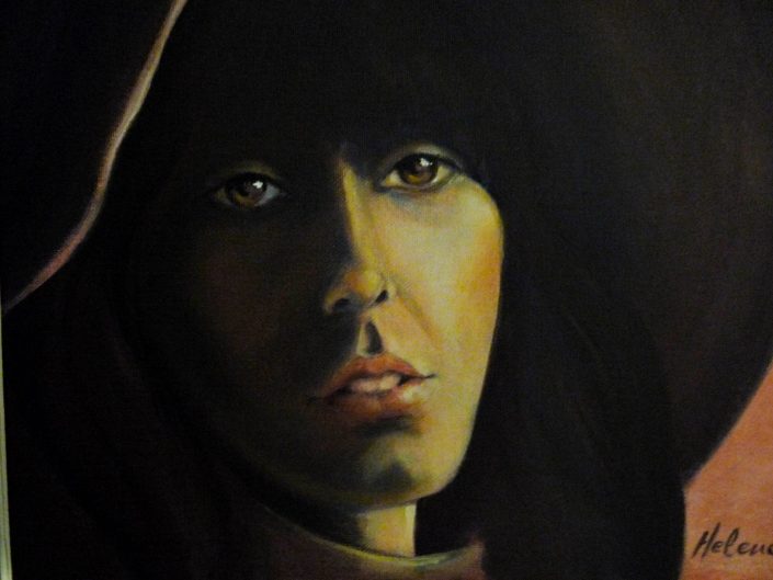 Portrait of a lady with a hat