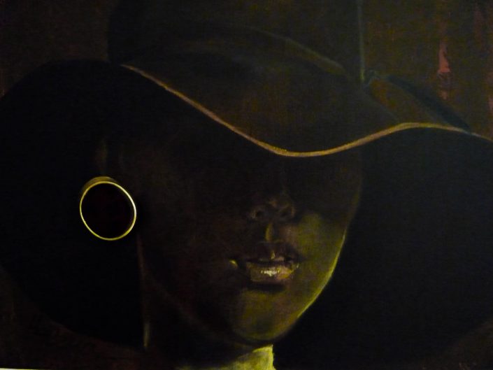Portrait of a lady with a hat