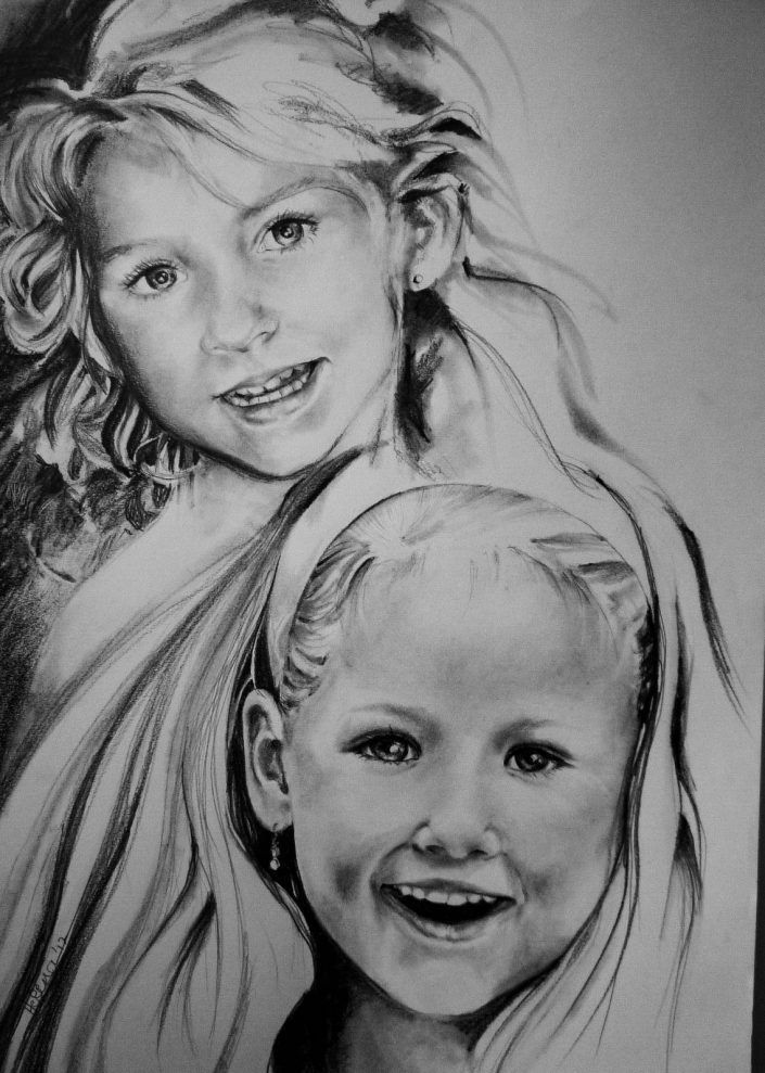 A sketch of two children