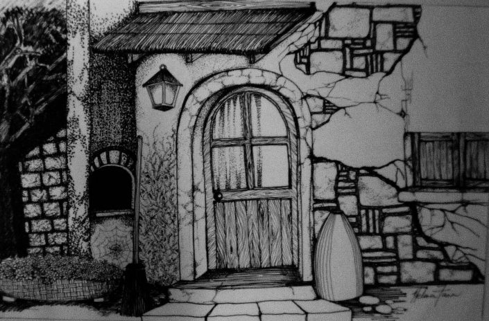 A sketch of an old house