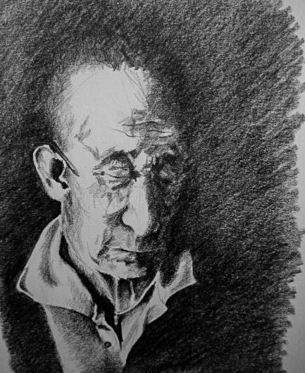 A sketch of an old man