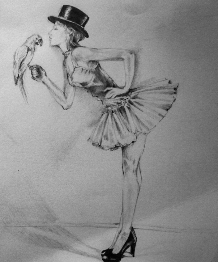 A sketch of a ballet dancer