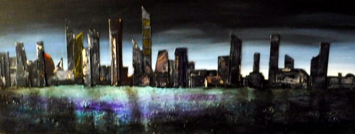 Painting of a skyline